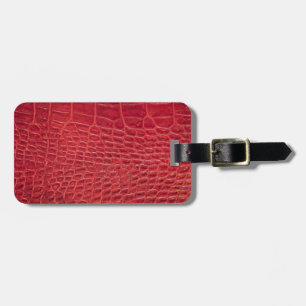 Etiqueta De Bagagem Couro vermelho do jacaré do falso