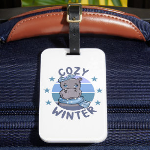 Etiqueta De Bagagem Cozy Winter Cute Animal