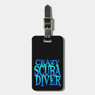 Etiqueta De Bagagem Crazy Scuba Diver