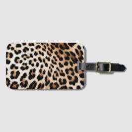 Etiqueta De Bagagem Creme Black Leopardo Print