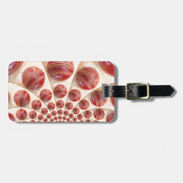 Etiqueta De Bagagem Cricket Balls: Array ritmado (Frente Horizontal)