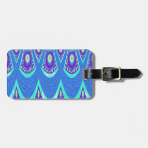 Etiqueta De Bagagem Crie seu próprio batik azul fofo, bonito e encanta