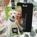Etiqueta De Bagagem Crie seu próprio Monograma Personalizado de Fotogr<br><div class="desc">Embarque nas suas viagens com um toque de personalidade e uma sugestão de zumbido com a nossa moderna Etiqueta de Bagagem de Foto, projetada especialmente para amantes de cães. Quer você esteja parando em uma viagem de negócios ou saindo em uma aventura de férias, esta bagagem garante que seus pertences...</div>