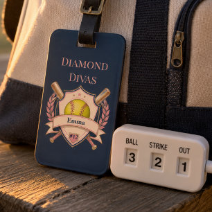 Etiqueta De Bagagem Crie Seu Próprio Softbol Personalizado