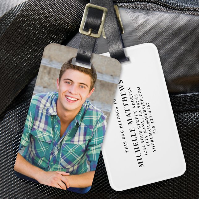 Etiqueta De Bagagem Crie sua própria foto (Create your Own Photo Luggage Tag)