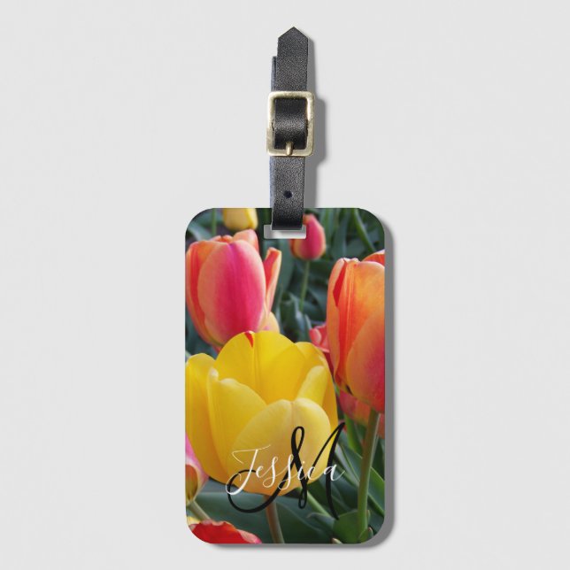 Etiqueta De Bagagem Crie Sua Própria Foto Monograma (Frente Vertical)