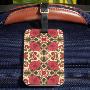 Etiqueta De Bagagem Crisântemos Florais Art Nouveau de William Morris