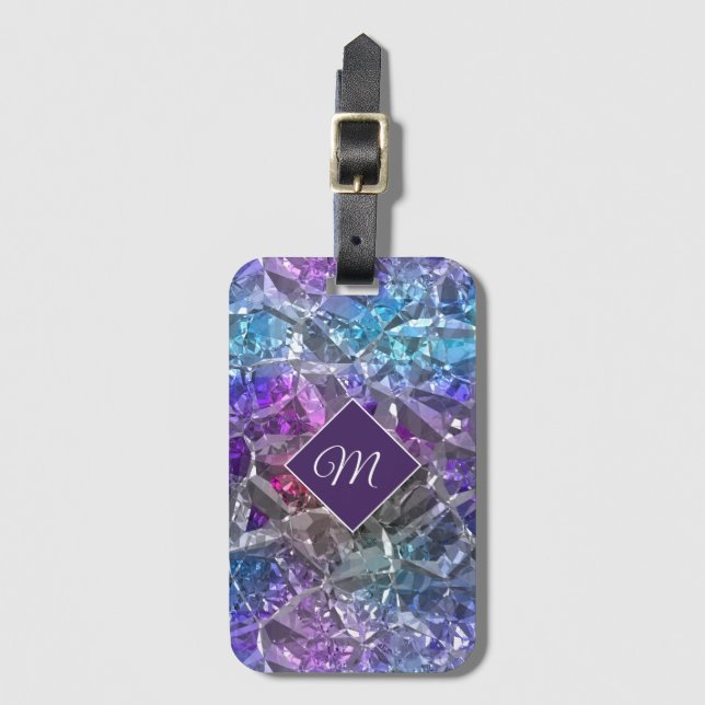 Etiqueta De Bagagem Cristal Multicolor (Frente Vertical)