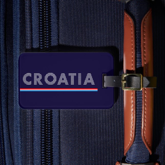Etiqueta De Bagagem Croácia - com amor (Frente Insitu 4)