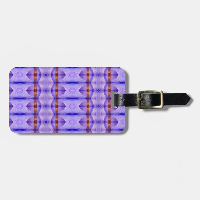 Etiqueta De Bagagem Crocus Ikat 2 Sangria (Frente Horizontal)