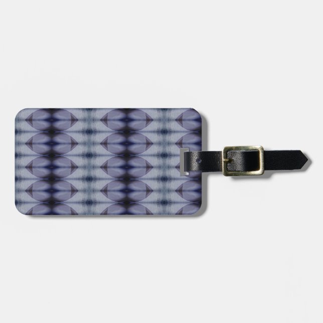 Etiqueta De Bagagem Crocus Ikat Fog (Frente Horizontal)