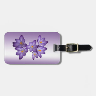 Etiqueta De Bagagem Crocus Primavera Floral