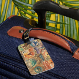 Etiqueta De Bagagem Crônicas de Wanderlust: Carimbos de Viagem de Esti