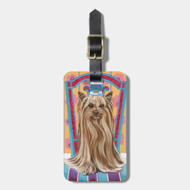 Etiqueta De Bagagem Crown Princess Yorkie (Frente Vertical)