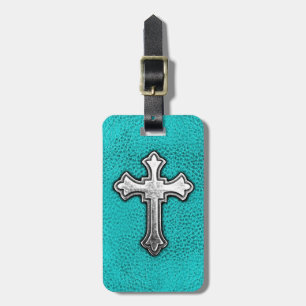 Etiqueta De Bagagem Cruz do metal da cerceta