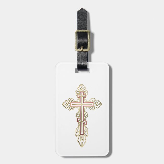 Etiqueta De Bagagem Cruz ortodoxa (Frente Vertical)