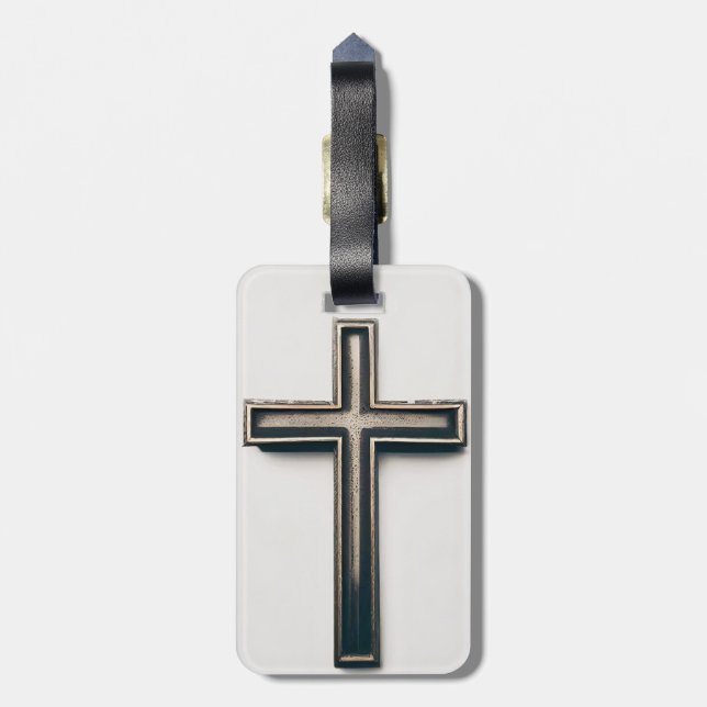 Etiqueta De Bagagem Cruz Religiosa (Traseira Vertical)