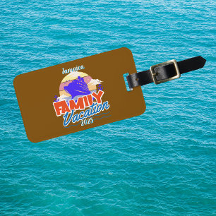 Etiqueta De Bagagem Cruzeiro em Família Brown/Blue Viagem Personalize