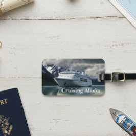 Etiqueta De Bagagem Cruzeiro no Alasca Navio de Cruzeiro no Oceano