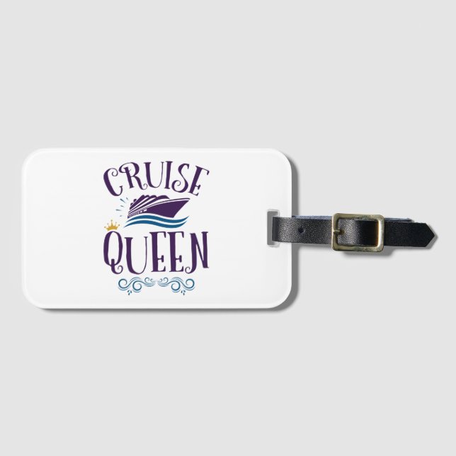 Etiqueta De Bagagem Cruzeiro Queen Cute Cruise Women (Frente Horizontal)
