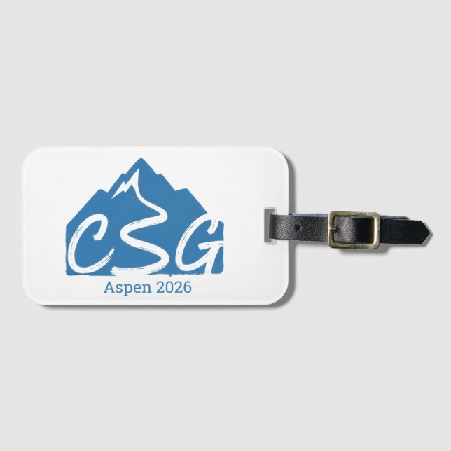 Etiqueta de Bagagem CSG - Aspen 2026 (Frente Horizontal)