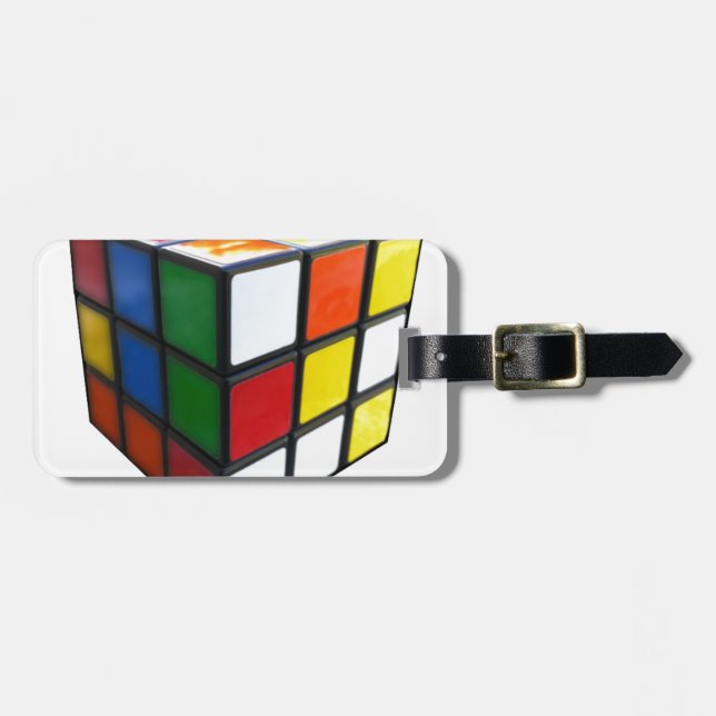 Etiqueta De Bagagem Cubo Quebra-cabeça de 1980 (Frente Horizontal)