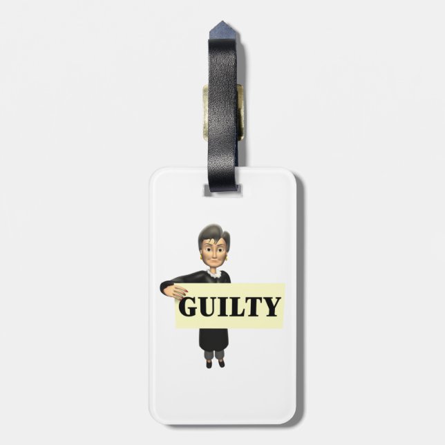 Etiqueta De Bagagem Culpado (Traseira Vertical)