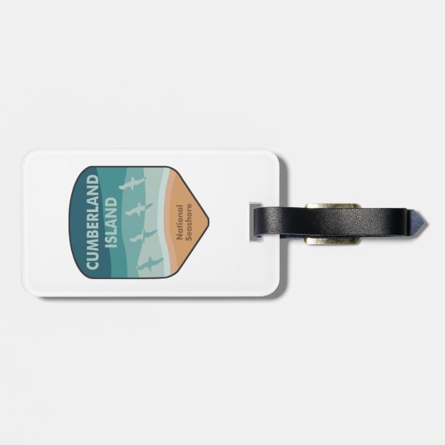 Etiqueta De Bagagem Cumberland Island National Seashore Seagulls (Traseira Horizontal)