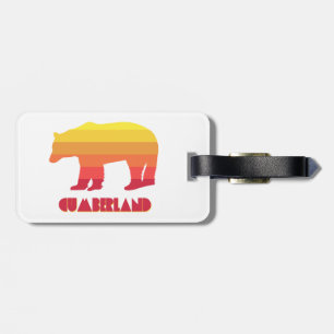 Etiqueta De Bagagem Cumberland Maryland Rainbow Bear