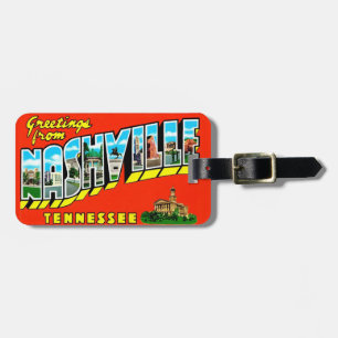 Etiqueta De Bagagem Cumprimento Colorido de Nashville