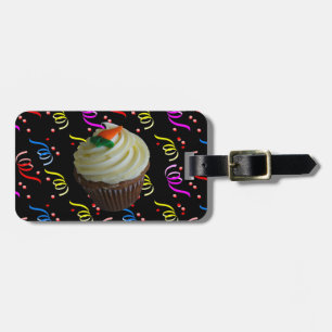 Etiqueta De Bagagem Cupcake de bolo de carrot com Confetti