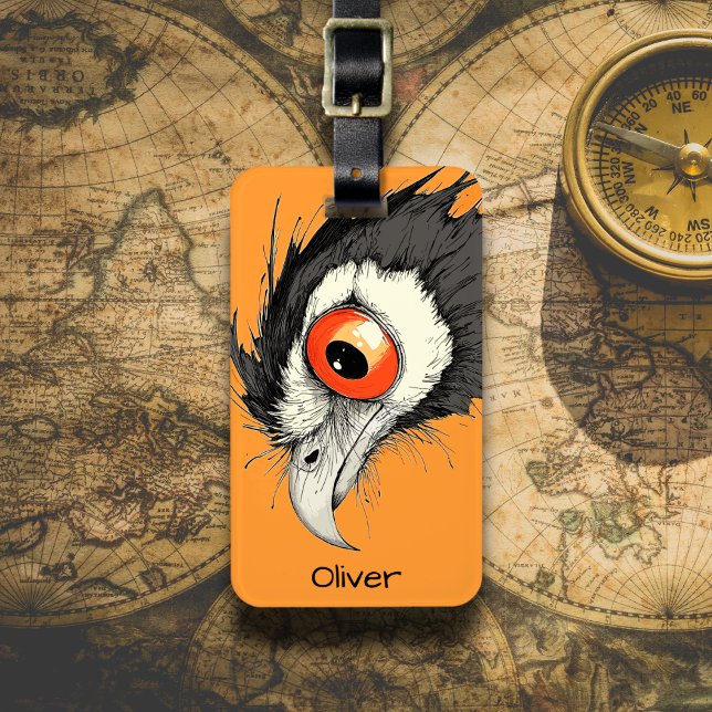 Etiqueta De Bagagem Curious Bird (Criador carregado)