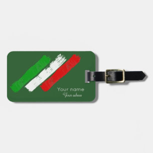 Etiqueta De Bagagem Cursos italianos de flag.brush. nome .text.