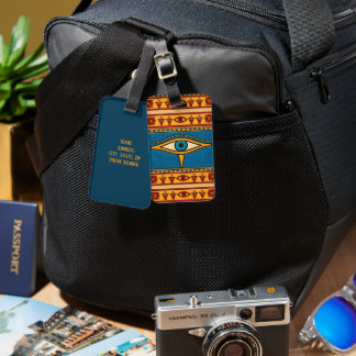 Etiqueta De Bagagem Custom Egyptian Eye of Horus, Eye of Ra Art