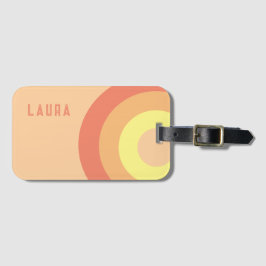 Etiqueta De Bagagem Custom name Rainbow Target – pink, Peach 
