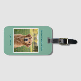 Etiqueta De Bagagem Custom Pet Photo & Name Durable