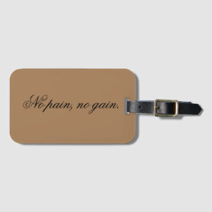 Etiqueta De Bagagem Custom Text   motivação para o ginásio   E Castanh
