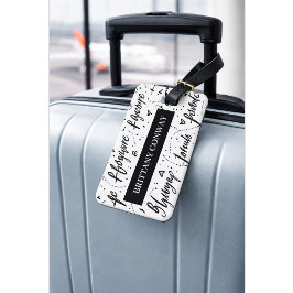 Etiqueta De Bagagem Custom Travel Typography Luggage Tag