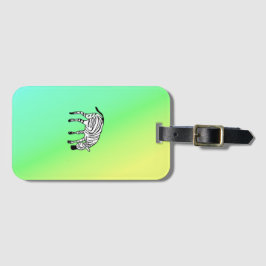 Etiqueta De Bagagem Cute and Happy Kenya Zebra Birthday