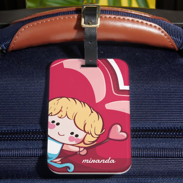 Etiqueta De Bagagem Cute Cupido (Frente Insitu 2)