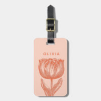 Cute Dutch Tulip Floral Cor - de - laranja Cor - d