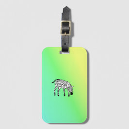 Etiqueta De Bagagem Cute e Feliz Aniversário de Zebra do Quênia