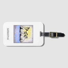 Etiqueta De Bagagem Cute Full Moon Trip Sailing Luggage Tag