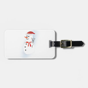 Etiqueta De Bagagem Cute Snowman