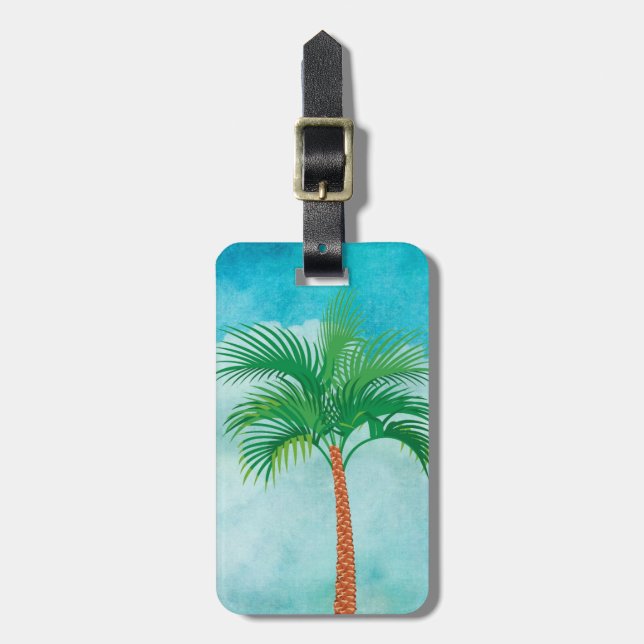 Etiqueta de Bagagem da Árvore Palm (Frente Vertical)