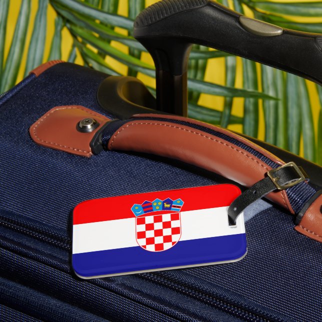 Etiqueta de Bagagem da Bandeira Croata (Frente Insitu 3)