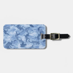 Etiqueta de Bagagem da Camuflagem de Réptil Azul P