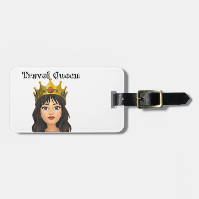 etiqueta de bagagem da Rainha viagem (Frente Horizontal)