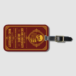 Etiqueta de Bagagem da Universidade Arcana Dark Ac