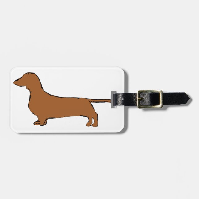 Etiqueta De Bagagem dachshund (Frente Horizontal)